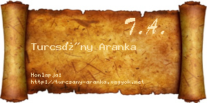 Turcsány Aranka névjegykártya